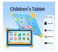 4GB RAM + 64GB ROM / Tablet da 7 pollici / Quad-Core 1.3GHz / Android 13 MTK8321 / Display IPS HD 1280x800 / Fotocamera 2MP + 5MP / Batteria 4000mAh / WiFi, Controllo Genitori, Istruzione, Gaming / Pl