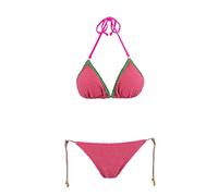4giveness Bikini Donna FGBW2244 Fucsia Triangolo Slip Regolabile Laccetti Lurex PE23 M
