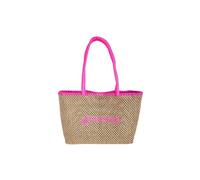 4giveness borsa mare in paglia beige fucsia UNI