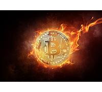 4Good, Poster Premium su Criptovaluta, Bitcoin, utilizzabile come decorazione per il soggiorno, l'ufficio, set moderno per la decorazione della stanza, poster motivazionale, decorazione murale KR3-A3
