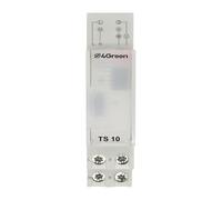 4GREEN TS 10 - Temporizzatore Luci Scale Elettromeccanico 1 Modulo DIN, Timer 230V per Quadro Elettrico, Interruttore Temporizzato con Regolazione 45 sec - 7 min, Compatibile con diverse Lampade