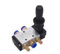 4H210-06/08 4H310-08/10 4H410-15 Valvola pneumatica manuale con controllo a leva manuale a 2 posizioni e 5 vie con silenziatore e raccordo(4mm,4H410-15)