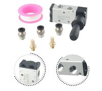 4H210-08 Valvola manuale pneumatica a 5/2 vie, comando a leva manuale, dimensione porta 1/4 di pollice, tipo ad azione diretta con raccordi rapidi, silenziatori e (PC8-02)