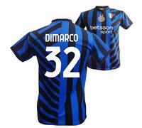 4Heads Sport Solutions - Maglia Replica Ufficiale AUTORIZZATA Inter 2024/2025 - Federico Dimarco (IT, età, 6 Anni, Nero Azzurro)