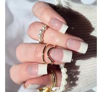 4Home - Set di 20 pellicole per unghie magiche in gel UV per unghie, con glitter, protezione UV (UV Amore Mio)