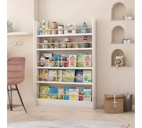 4in Thickness Floor Bookshelf Wide 20/24/28/31/35/39/47inch Corner Bookshelves Wall Mounted Bookcases For Small Spaces,Book Display 3-6 Storey,Equipped With Reinforced Anti Fall Accessories(39in)