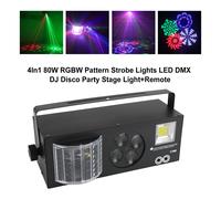 4In1 80W RGBW Pattern Luci Stroboscopiche LED DMX DJ Party Stage Light+Remote L1