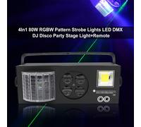 4In1 80W RGBW Pattern Luci Stroboscopiche LED DMX DJ Party Stage Light +Remote Y
