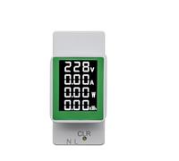 4IN1 Digital AC 110V 220V 100A Tensione Corrente KWH Misuratore di Energia Elettrica Voltmetro Wattmetro Din Rail(AC 80V-270V)