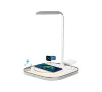 4in1 LED Stazione Ricarica Lampada da Tavolo QI senza Fili Caricabatterie [EEK: G]