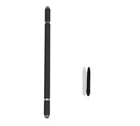 4in1 universale rotonda doppia punte capacitivo touch screen penna stilo doppia testa estremità penna stilo in metallo compatibile per telefono cellulare tablet disegno penna (Nero)