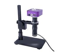 4K 2K 1080P 51MP Industrial Video Lab VGA USB Microscopio Zoom della fotocamera 130x C-MOUNT Obiettivo LED Anello di luce for il telefono Riparazione PCB(Style A-51MP)