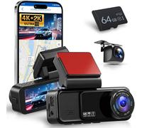 4K+2K Dashcam Auto Anteriore Posteriore Con Wifi 5.8G+2.4G, 2Telecamera Auto 10
