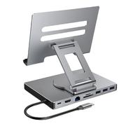 4K 60Hz Gigabit Ethernet Port USB3.0 Splitter Hub Convertitori Schermo Piatto Supporto Rotabile 8/9 In 1 Tipo C Docking Station