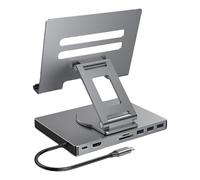 4K 60Hz Gigabit Ethernet Port USB3.0 Splitter Hub Convertitori Schermo Piatto Supporto Rotabile 8/9 In 1 Tipo C Docking Station