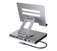 4K 60Hz Gigabit Ethernet Port USB3.0 Splitter Hub Convertitori Schermo Piatto Supporto Rotabile 8/9 in 1 Tipo C Docking Station