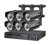 4K 8MP Ai Face Detection Di Telecamere CCTV Di Sicurezza Kit POE NVR Telecamera Di Sorveglianza Umana For La Casa All'aperto(2T,8CH NVR 6 AI Camera)
