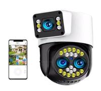 4K 8MP Tre lenti PTZ Doppi schermi Zoom ottico 10X Visione notturna a colori Monitoraggio automatico Telecamera IP di sorveglianza esterna(4MP Camera Only)