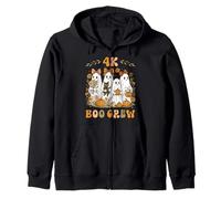 4K Boo Crew Groovy Halloween 4K Insegnante Wildflower Kid Donne Felpa con Cappuccio