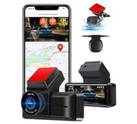 4K Dash Cam Auto, Telecamera Auto con WiFi GPS Telecamera per Auto e con Super Visione Notturna, 170 ° Grandangolo, WDR, G-sensor, Registrazione Loop, Monitoraggio del Parcheggio, Tipo-C Interfaccia
