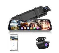 4K Dash Cam Specchietto WiFi Assistenza Parcheggio con WDR 10'' Specchietto | IPS Schermo Tattile Retrovisore Auto con Telecamera Scheda Dash Cam Auto Specchietto Sensore G Registrazione Loop