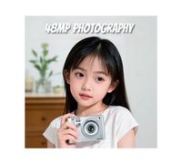 4K Digital Camera 48MP Retro CCD Portable Card Camera with 8X Zoom Auto Focus MP3 Music Player Game Function Entry-Level