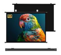 4K FHD Telo Proiettore Portatile, Schermo Di Proiezione Formato 16:9/4:3, 30" 40" 50" 60" 72" AntiRughe Tenda Per Proiettore Avvolgibile Manuale, Schermo Cinematografico(30in 16:9)