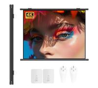 4k HD Telo Proiettore Portatile, 16: 9/4: 3 Schermo Per Proiettore Avvolgibile Manuale, 30 40 50 60 72 Pollici AntiRughe Schermo Di Proiezione, Per Home Theater Cinema Campeggio(30in 16:9)