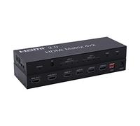 4K HDMI 2.0 Matrix 4X2 HDMI 4X2 Matrix con audio HDMI 2X2 matrice HDMI matrice Switcher Switch 4 in 2 Splitter 4K 60HZ HDCP 2.2 (2.0 HDMI 4x2 Matrix)