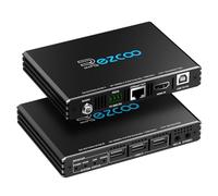 4K HDMI KVM Extender USB Non compresso 4K 60Hz HDR Singolo tramite Cat5e/6 fino a 300ft, Hub USB2.0 a 3 porte POE+RS232+EDID+Audio stereo da 3,5 mm e microfono, EX70H2KVM