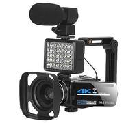 4K Streaming Videocamera Digitale Webcam Wifi For La Fotografia Visione Notturna A Raggi Infrarossi Outdoor 56MP Vlog Recorder Cattura Facilmente Momenti Meravigliosi(128G SD Card,Set 5)