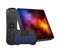 4K UHD TV Box Android 4GB RAM 64GB ROM, custodia TV supporto Wi-Fi 2.4G/5G, Bluetooth, HDMI, USB, mini tastiera senza fili inclusa