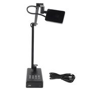 4K USB Document Camera, Foldable Live Demo Camera with 360° Rotation and 3 Level LED Light, Expandable Base for Teachers, Plug and Play for macOS Chromebooks