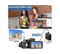 4K Video Camera 48MP Vlogging Camcorder with WiFi, NightShot,-Lapse, Touch Screen,External Microphone , Digital Zoom