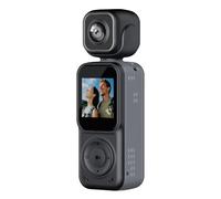 4K Vlogging Camera WiFi Palmare Videocamera portatile con doppia fotocamera anteriore e posteriore LCD a schermo diviso per Sport Bike Viaggi Polizie Forze dell'ordine