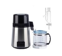 4L Desktop Distilled Water Machine with Timer and Glass Jug, 750W 304 Stainless Steel Distilled Water Machine for Home and Office Drinking Water Purification