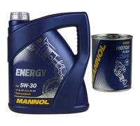 4L MANNOL olio motore Energia 5W-30 Api Sl / Cf Lavaggio Motore Motor Flush