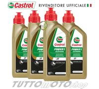 4L OLIO CASTROL POWER1 RACING 2T LUBRIFICANTE MISCELA 2 TEMPI 100% SINTETICO