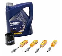 4L Olio Kit Diagnosi Auto per Honda CB 600 Hornet PC 1998-2002 Filtro + Candele