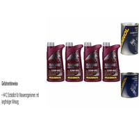 4L Olio Motore MANNOL Racing+Ester 10W-60 1xStop Perdite+Flush Motore