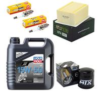 4L Olio Set Servizio Filtro Aria Olio Candele per BMW R 1150 GS R1150 1999-04