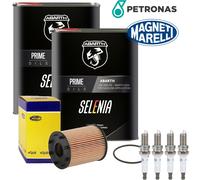 4L Petronas Selenia 10W50 + Candele Filtro Olio Magneti Marelli Abarth 500 Ölset