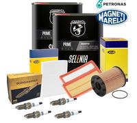 4L Petronas Selenia 10W50 Incl. Candele, Filtro Olio, Filtro Aria Abarth 500 Set