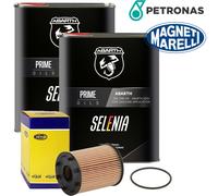 4L Petronas Selenia Abarth 10W50 Incl. Filtro Ölservicekit per Fiat 500