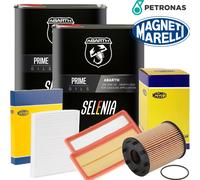 4L Petronas Selenia Abarth 10W50 Incl. Filtro Olio Ölservicekit per Fiat 500