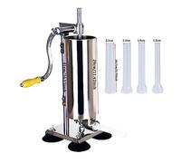 4L Salsiccia Stuffer Fatto In Casa Verticale Manuale In Acciaio Inox Macchina Salsiccia Maker Riempimento Salsiccia Siringa Filler Carne Maker Per olio/succo(Plastic Tube)