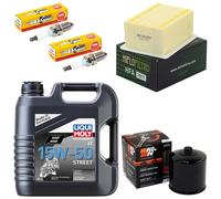 4L Set Servizio Olio Filtro Aria Olio Candele per BMW R 1150 GS R1150