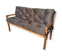 4L Textil Cuscini da Esterno Cuscino per Panca da Esterno Cuscino per panchina da Giardino Cuscini Dondolo 3 posti Cuscini per pallet (180x60x50 cm, Marrone)