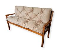 4L Textil Cuscino da Esterno per Panca, Dondolo, pallet, Giardino, 3 posti (100x50x50 cm, Beige)