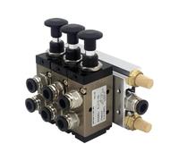 4L210-08 4R210-08 Valvola manuale 2 vie 5 posizioni Spingere e tirare Interruttore pneumatico della valvola direzionale Collettore valvola combinato(12mm in 12mm out,6 Stations)